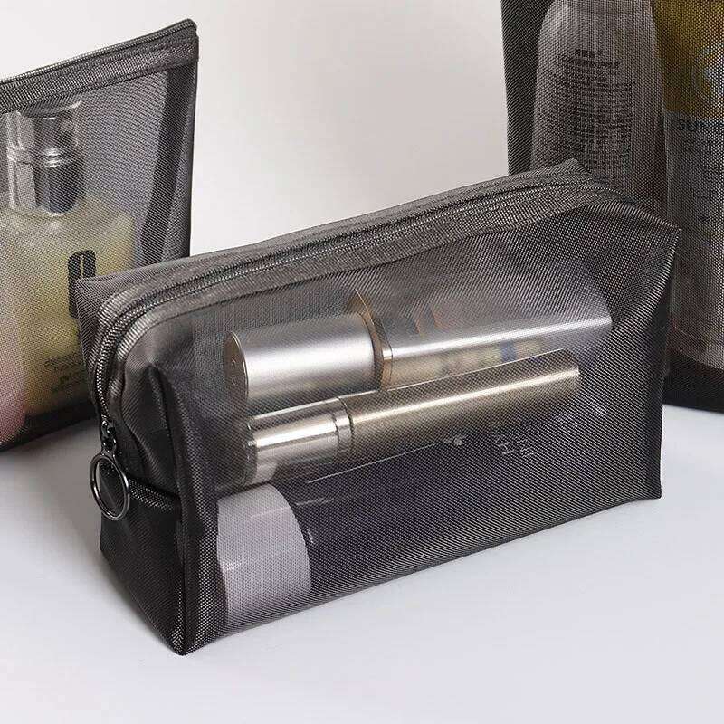 1pcs Translucent Makeup Organizer Kit for Women Heart-Shaped Travel Washing Toiletry Bags Transparent Small Large Cosmetic Pouch Y260206