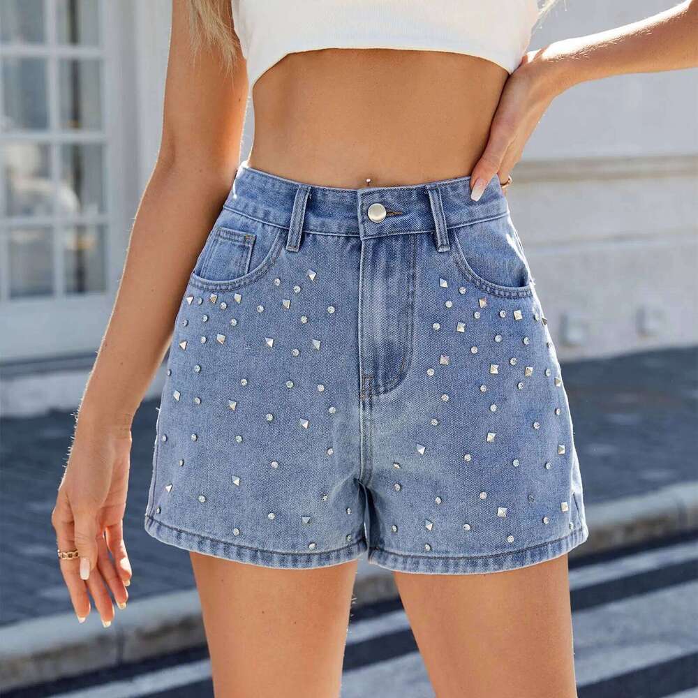 Shorts Jeans Women Denims Mid Waist Washed Distressed Pockets Female Casual Straight Short Pants 2025 Streetwear XJ260206