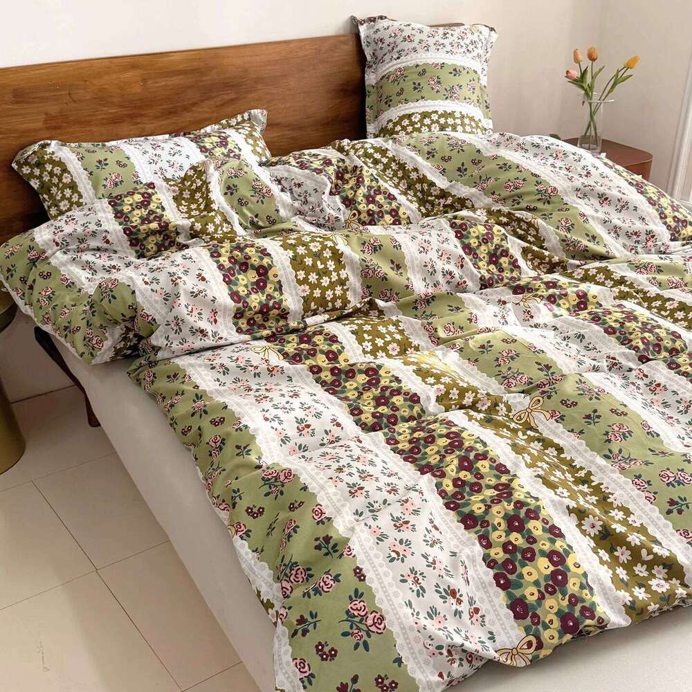 3pcs Brushed Bedding Pillowcase Set Skin Friendly Breathable Duvet Cover Pillowcases XJ260206