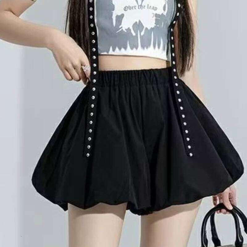 Sweet Girl's Bloomers Casual Matching Elastic High Waist Lady's Pumpkin Y2K Hot Girl Streetwear Korean Chic Puffed Shorts XJ260206