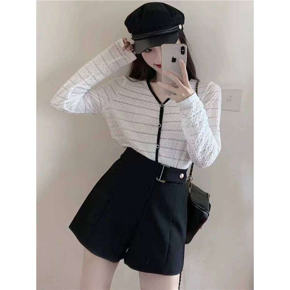 Shorts Women Elegant Korean Style Trendy Office Simple High Waist All-match Mature Tender Ladies Spring Pure Color New Design XJ260206