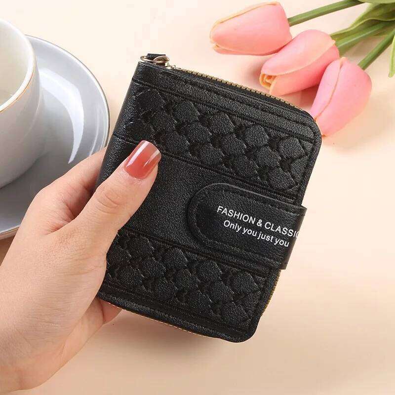 High-quality Short Zipper Ladies Purse Large Capacity Coin Card Clutch for Women Korean Style Y260206