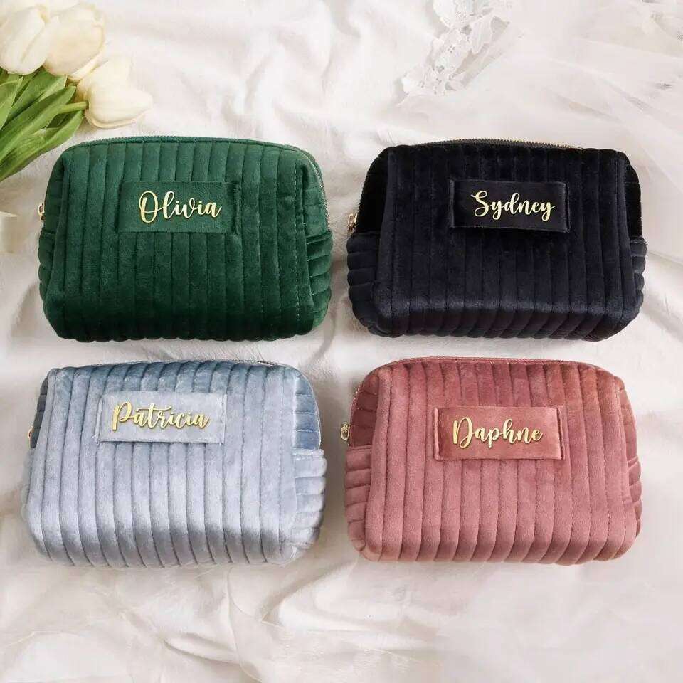 Large Capacity Cosmetic Bag Fashion Velvet Bags Multifunctional Makeup Organizer Toiletry Pouch for Women Men Y260206