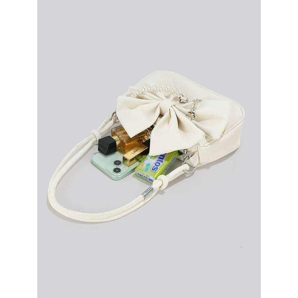Bow Underarm High-end Fashion Leather Shoulder Textured PU Chain Crossbody 2025 New Women's Small Square Bag Z260207 - view 6