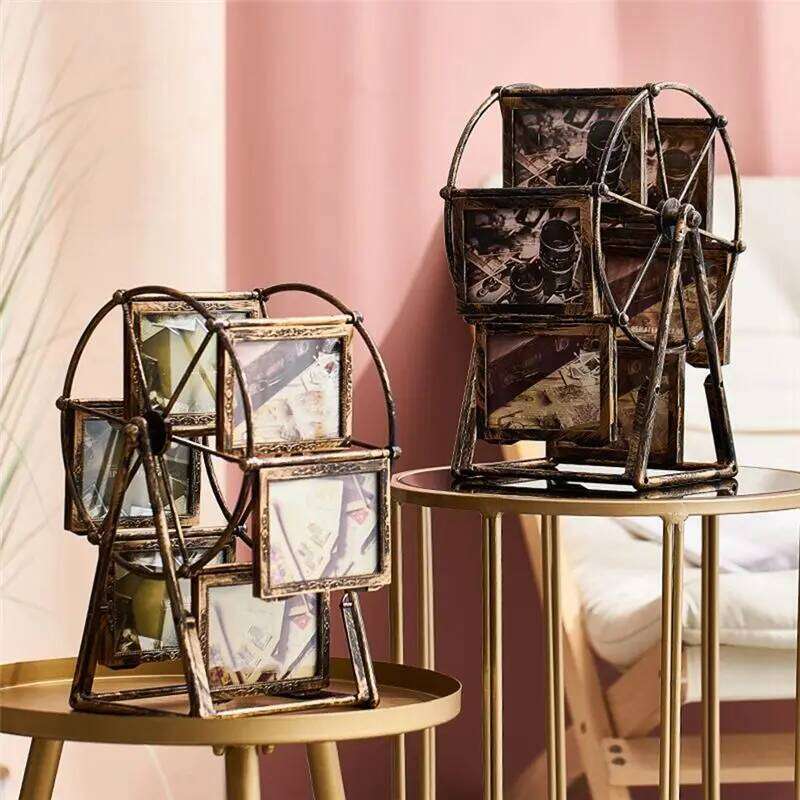 Hot Trend-Rotating Windmills Wheel Picture Photo Album Self Assembly Wedding Family Photograph Frame Home Desktop Decor A S260205