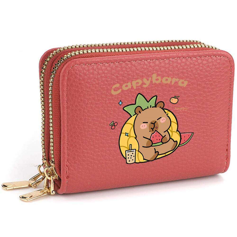 Holders, Cartoon And Anime, Double-Zipper Coin Purse, Multi-Card Slot ID Credit Card Bag, Women's Wallet Y260206