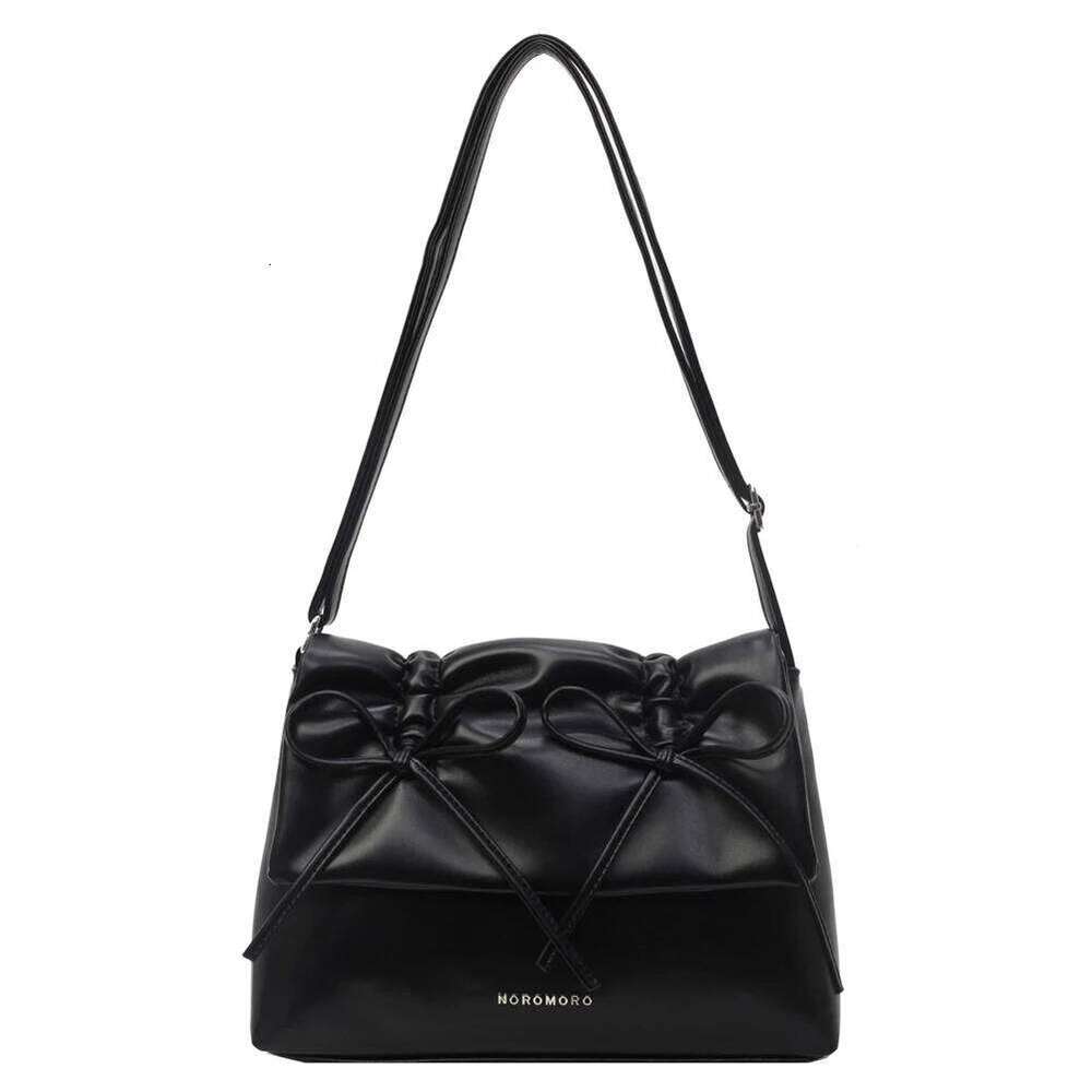 Women Bowknot Pu Shoulder Casual With Flap Cover Trendy Bag Stylish Fashion for Daily Office Use Solid Color Handbag Y260205