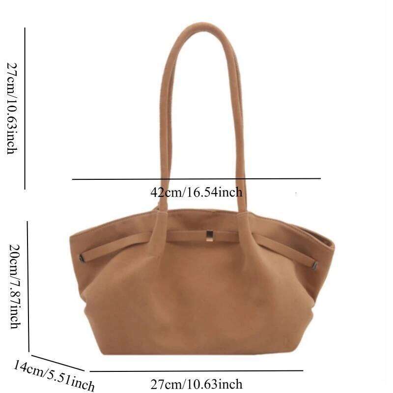 Women Faux Suede Shoulder Casual Tote Handbag Underarm Bucket Purse Fall Daily Fashion Luxury Guangzhou High Quality Bag Z260207 - view 5