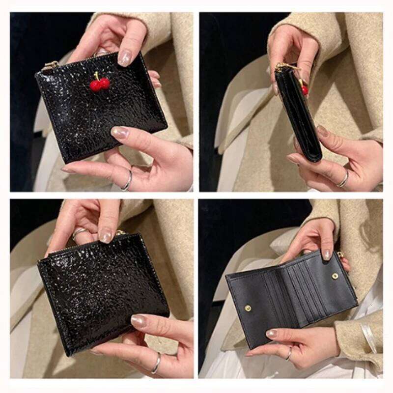 Young Ladies Short PU Leather Wallet Korean Girls Sweet Style Slim Card Holders Cash Bag Casual Cute Purse Women Purses Y260206