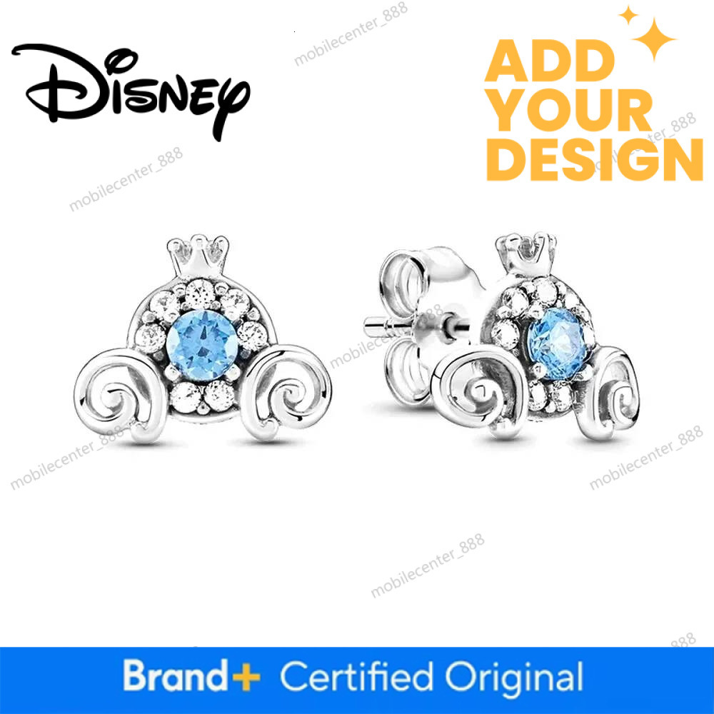 Disney Designer Jewelry 2025 New Disney Pumpkin Car Necklace Earring Set Charm Beads Suitable For Original Bracelets DIY Women's Jewelr Gift Luxu