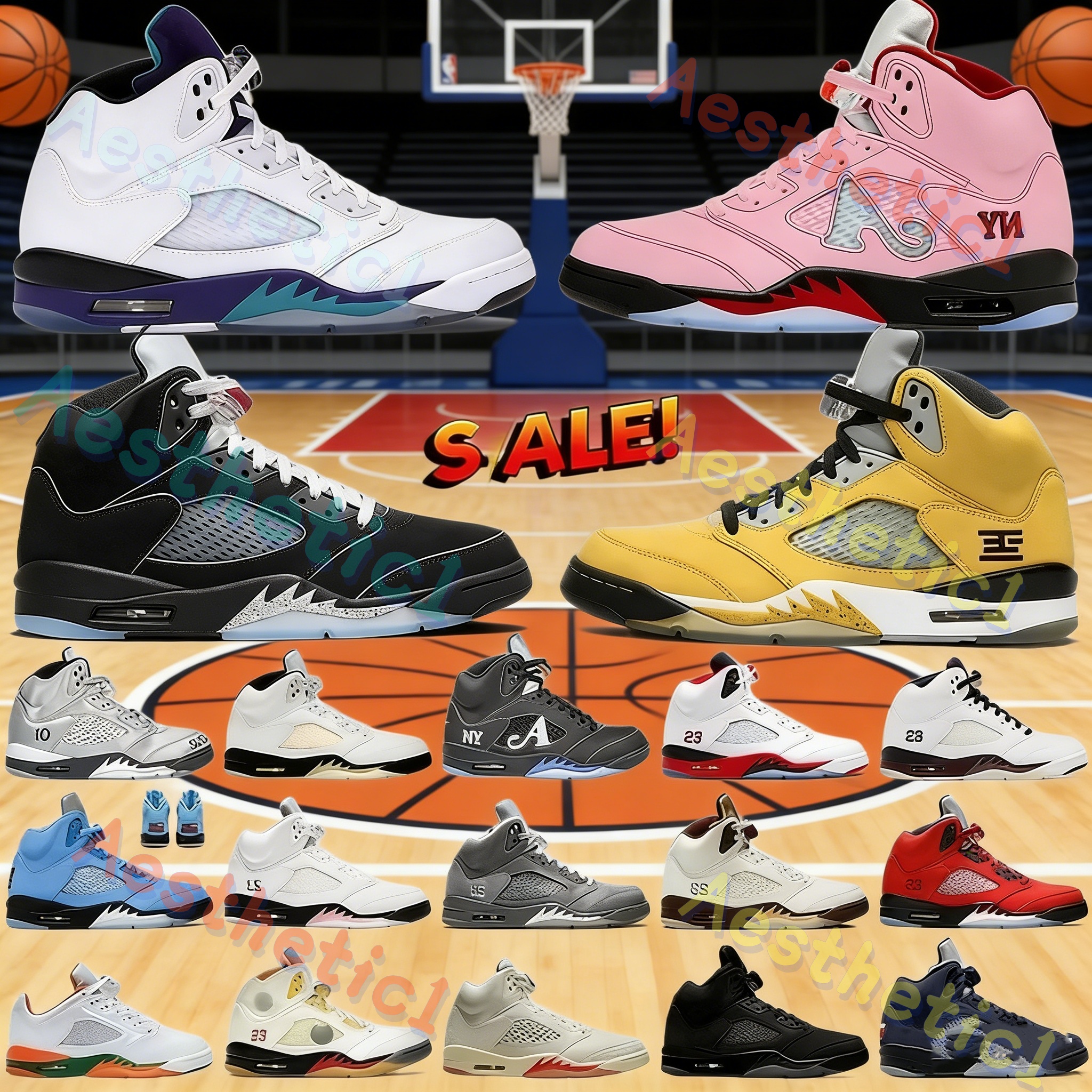 5 OG Sneakers With Box Basketball Shoes Designer 5 5s Black Metallic Reimagined Grape Wolf Grey Alternate UNC White Black Cat Mens Women Outdoor Shoe