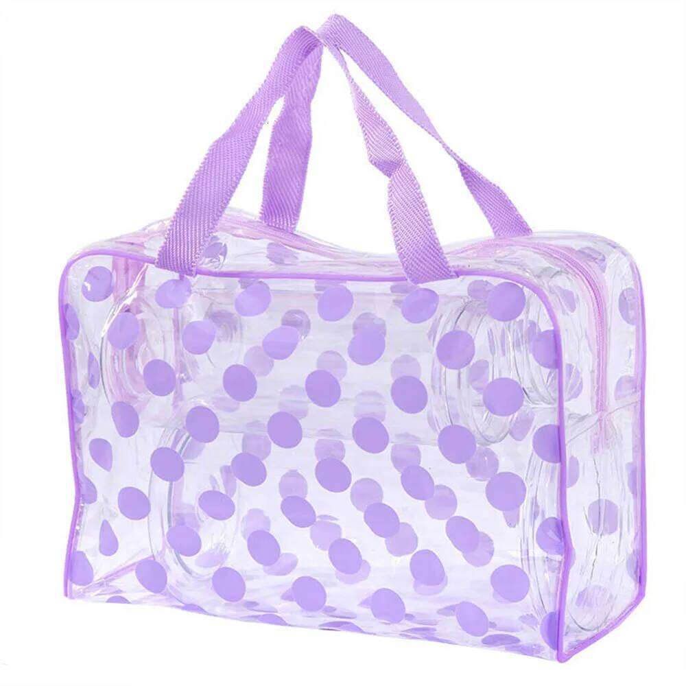Transparent polka dot women's makeup bag Waterproof PVC Cosmetic Portable Women Storage Toiletries Female Wash Bag Y260206