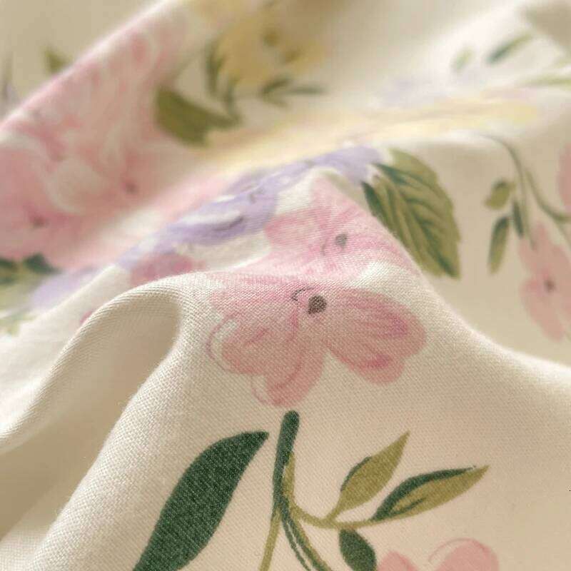 3ps Thickened Plant Floral Duvet Pink Bow Design Girl Woman Bedroom Bedding Set Colored Flowers Home Comforter Cover XJ260206