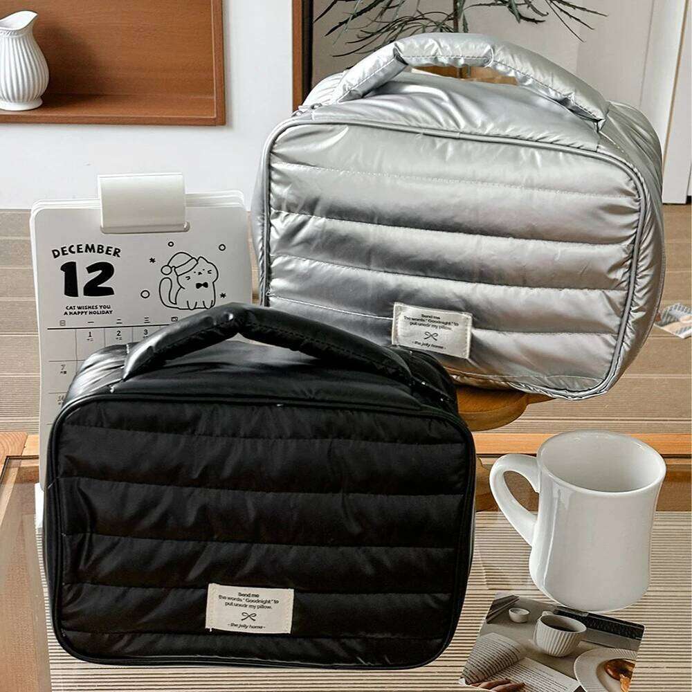 Tote Waterproof Makeup Handbag Travel Women Cosmetic Toiletry Storage Pouch Elegant Ladies Square Zipper Clutch Bag Y260206