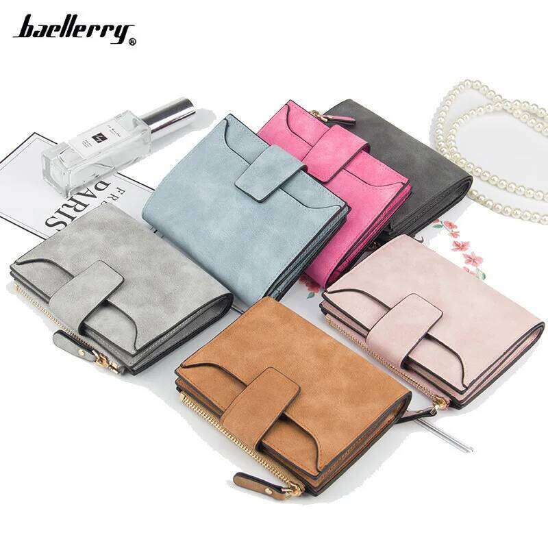 New Leather Wallet Hasp Small and Slim Coin Pocket Women Cards Holders Luxury Brand Wallets Designer Purse Y260206