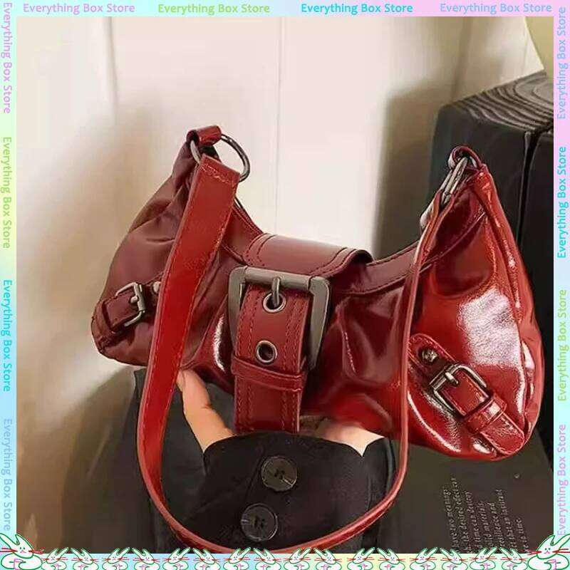 New Minimalist Fashionable Solid Color Texture Large Capacity Casual Underarm Single Shoulder Sweet And Cool Bag Friend Gift Y260205