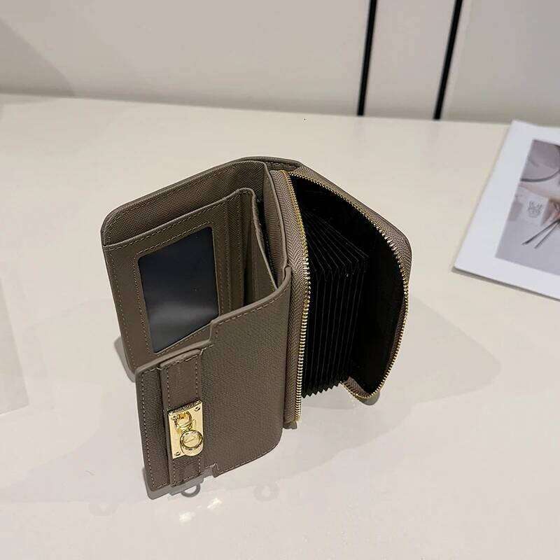 New 2025 PU Fashionable Multifunctional Women's Coin Purse Card Holder Two-In-One Large Capacity Document Clutch Handbag Y260206
