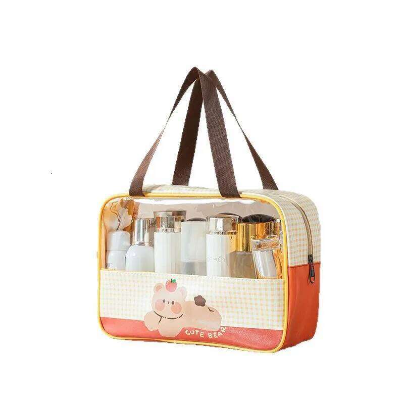 Transparent waterproof swimming bag, women's storage bag 3-piece set, organizer of essential cosmetics for large capacity travel Y260206