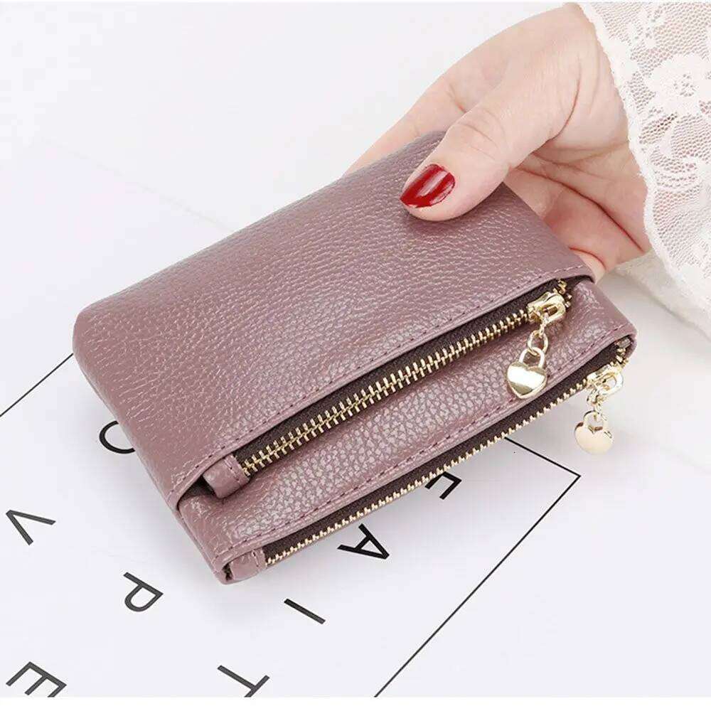 PU Leather Purse Women Mini Change Purses Kids Coin Pocket Wallets Key Chain Zipper Pouch Card Holder Wallet Y260206