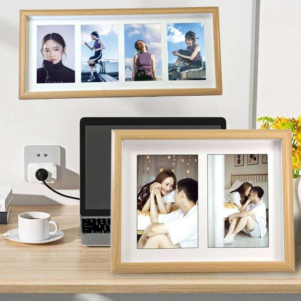 Modern 6 INCH Collage Photo Wooden Stand - up Tabletop Frames Durable High Definition Picture Frame Desktop Decor S260205