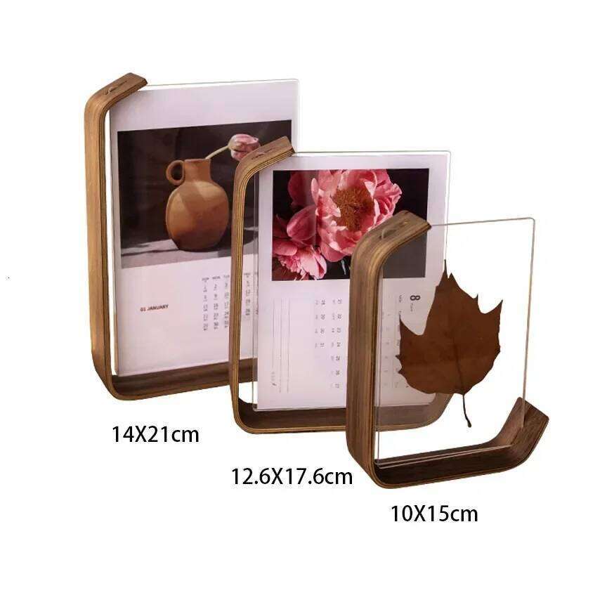 VCC Acrylic Wooden Herbarium Display DIY Frames For Wedding Party Picture Frame Photo Decor S260205