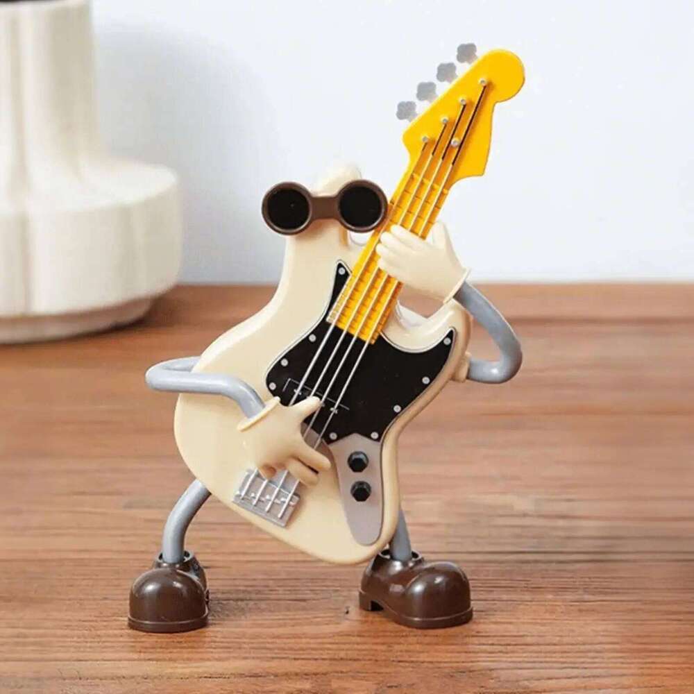 Decor Creative Abstract Ornament Guitar Statue Desktop Decoration For Bookshelf Study Living Room TV Stand S260204