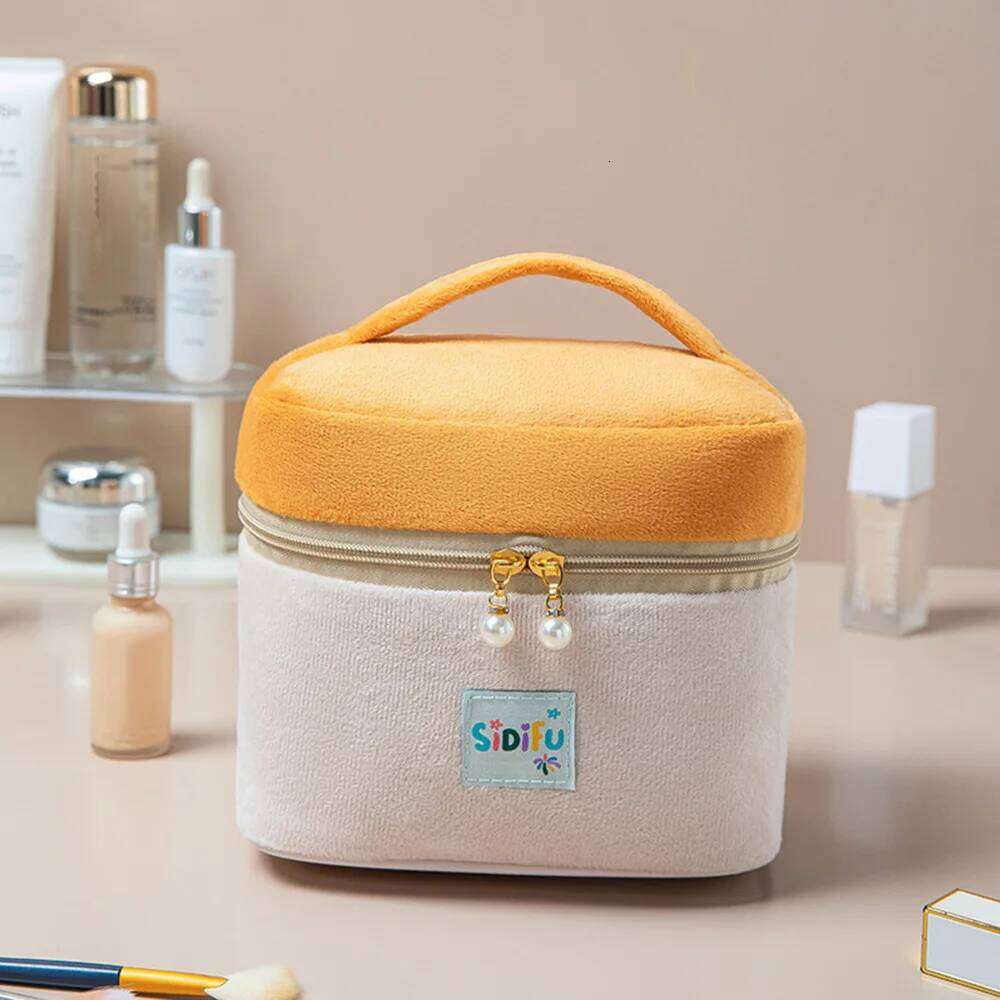 Cute Ladies Tote Travel Cosmetic Storage Large Capacity Toiletry Makeup Pouch Portable Square Women Lint Zipper Bag Y260206