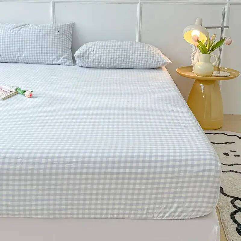 Sheets Sets Household 3pcs with Pillowcase Four Season Universal Protective Korean Fashion Soft Breathable Washable Mattress Ins XJ260206