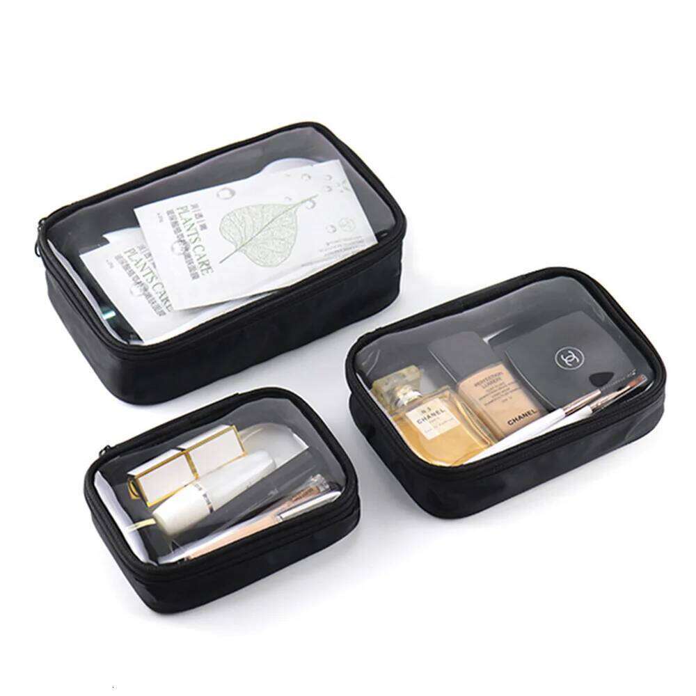 Clear Bag,Waterproof Women Carry on Makeup Bag, Toiletry Brush Organizer Pouch, PVC Travel Make Up Kit Bags Y260206