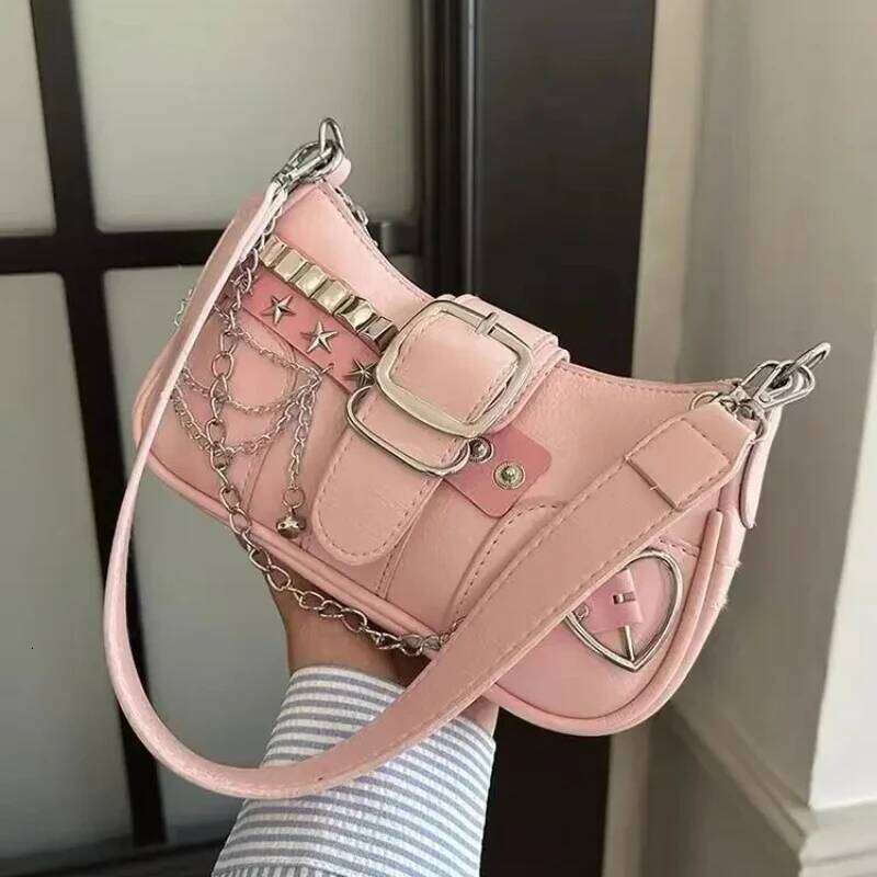 Lightweight PU Leather Shoulder Bag with Chain Strap Casual Underarm Purse for Commuting and Social Gatherings Women Handbag Z260207 - view 4