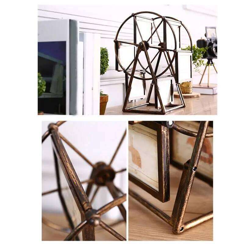 Hot Trend-Rotating Windmills Wheel Picture Photo Album Self Assembly Wedding Family Photograph Frame Home Desktop Decor A S260205