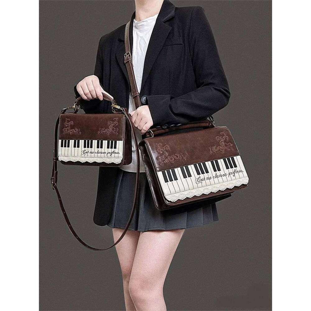 JIAERDI Y2K Harajuku Personalized Piano Backpack Female Vintage Brown Crossbody Bags Women Fairycore Aesthetic Handbag New 2025 Z260207 - view 7