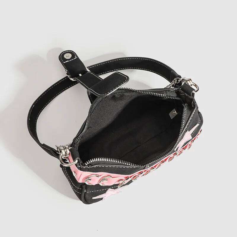 Trendy French Style Spunky Chain Star Armpit Retro Millennium Dark Lady Shoulder Bag Crossbody Bags for Women Handbag Z260207 - view 4