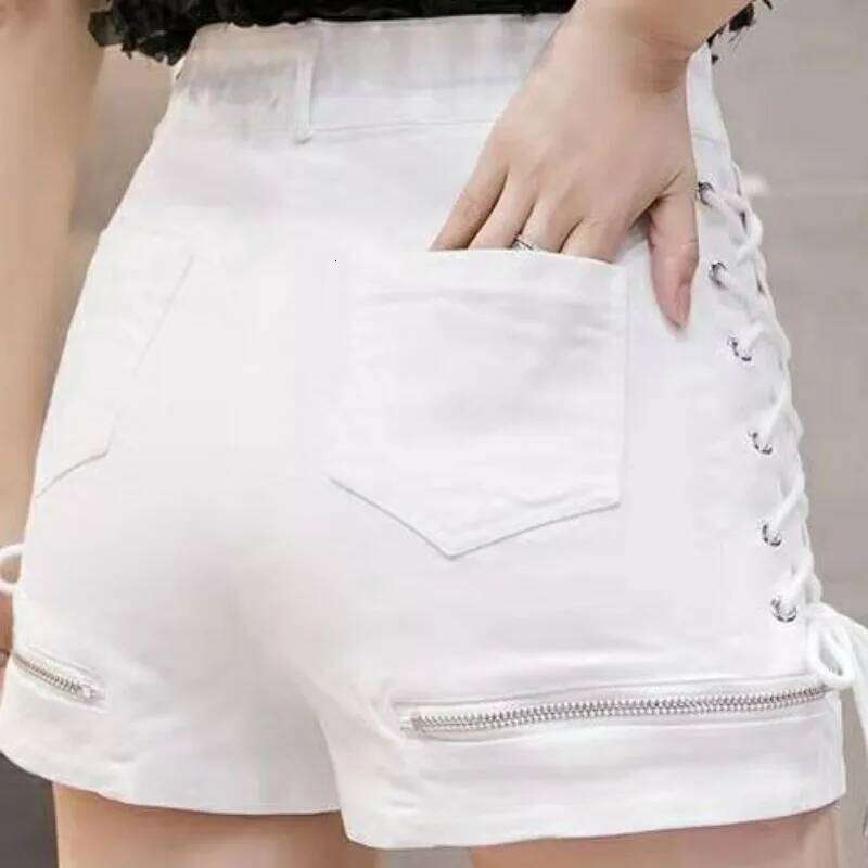 Sexy Punk Zipper Female Short Jeans Pants Summer Classic Fashion Clothing 2025 Outdoor To Wear Women's High Waist Denim Shorts XJ260206