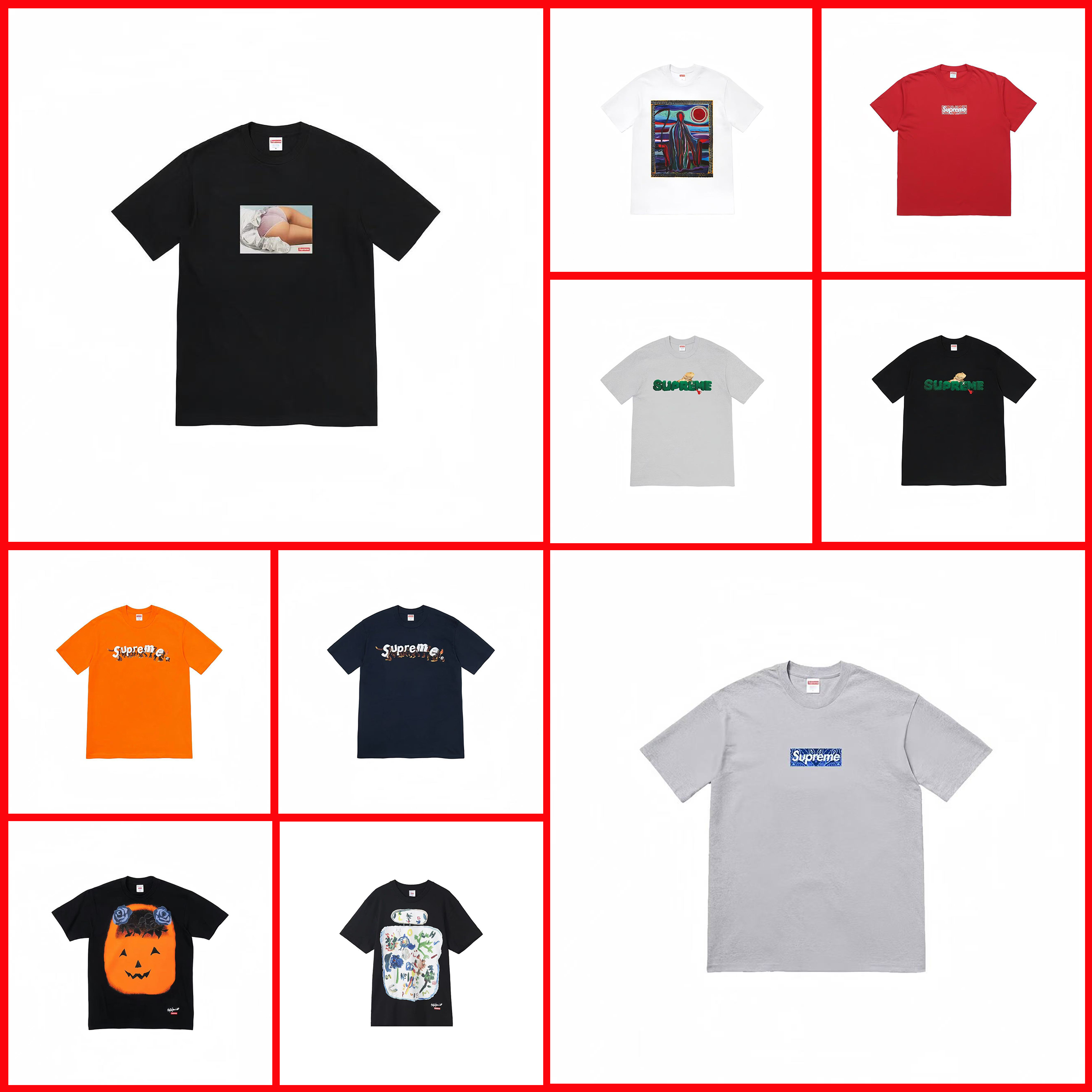 Supremely T Shirts Designer Shirt Letter Printed Mens Womens Supre Shirt Clothing Loose Tees Tops Man Fashion High Street Classic Graffiti Short Sleeve 257