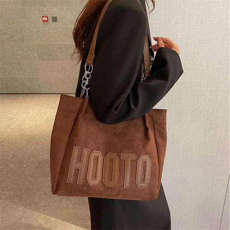 Vintage Shopping Trend Fashion Women Single Handbag Shoulder Large Capacity Nubuck Tote Bag, Perfect for Everyday Use Y260205