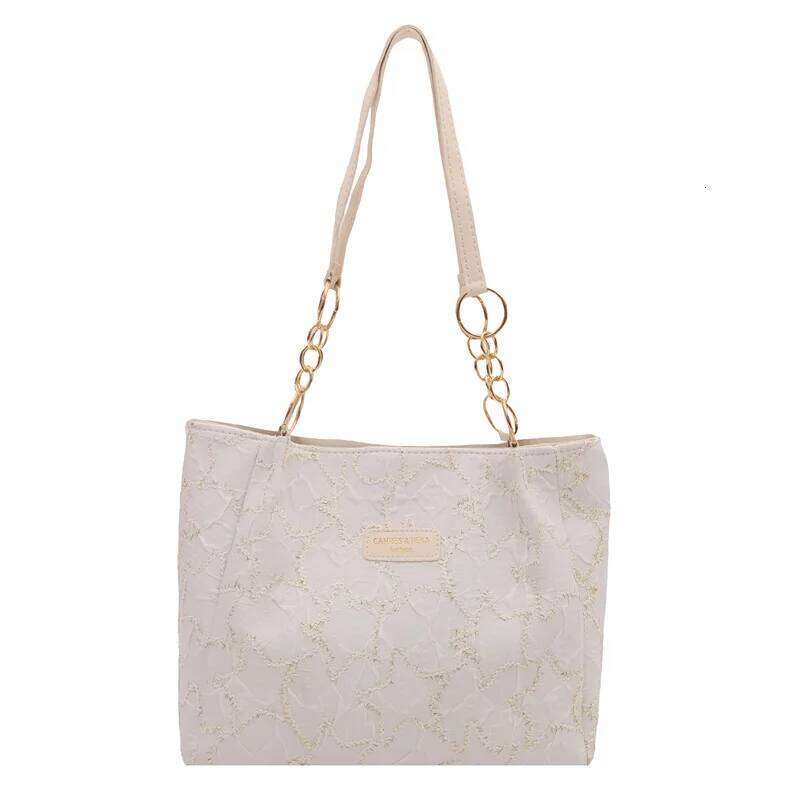 Star Embroidery Shoulder Bags for Women Large Capacity Versatile Ladies Casual Tote Bag College Style Simple Female Handbags Y260205