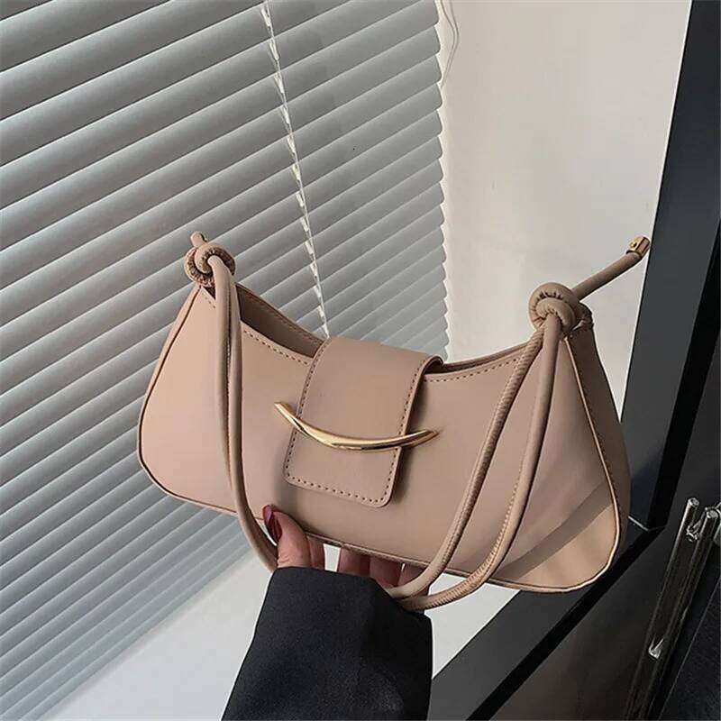 Fashion PU Leather Tote Single Handbags Shoulder Underarm Bag, Stylish Simple Cross Body Bags for Women Daily Use Y260205