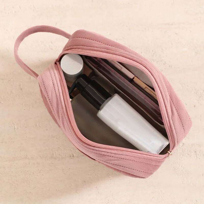 Winter Fall Velvet Cosmetic Bag Large Capacity Portable Makeup Organizer Pouch Multi-Color for Brushes Cosmetics Travel Use Y260206