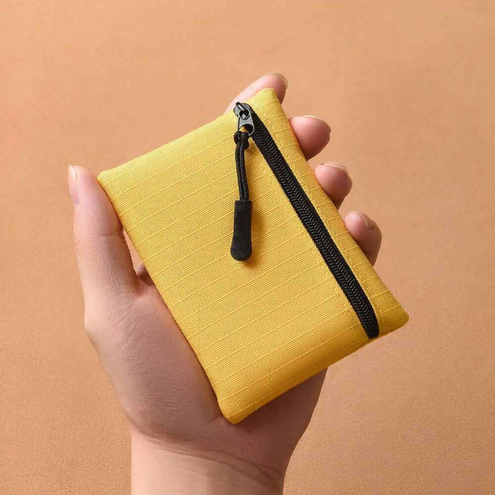Canvas Simple Zipper Kid Storage Pouch Money Pocket Solid Color Coin Key Bag Women Men Cute Wallet Mini Purse Y260206