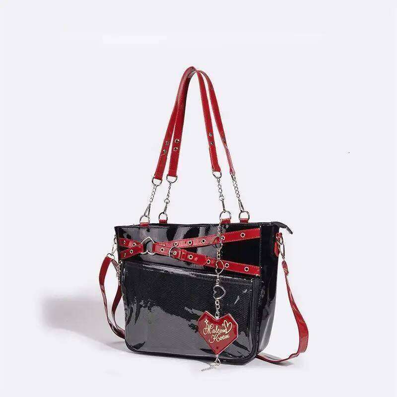 Y2k Aesthetic Underarm Ita Streetwear Girl Transparent Shoulder Heart Shape Chic Chain Handbag DIY Display Crossbody Bag Z260207 - view 6