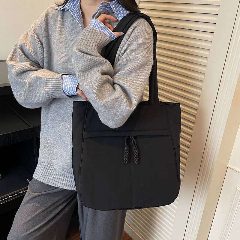 Fashion Large Capacity Tote Women Casual Storage for Work School Commute Versatile and Comfortable Texture Shoulder Bag Y260204