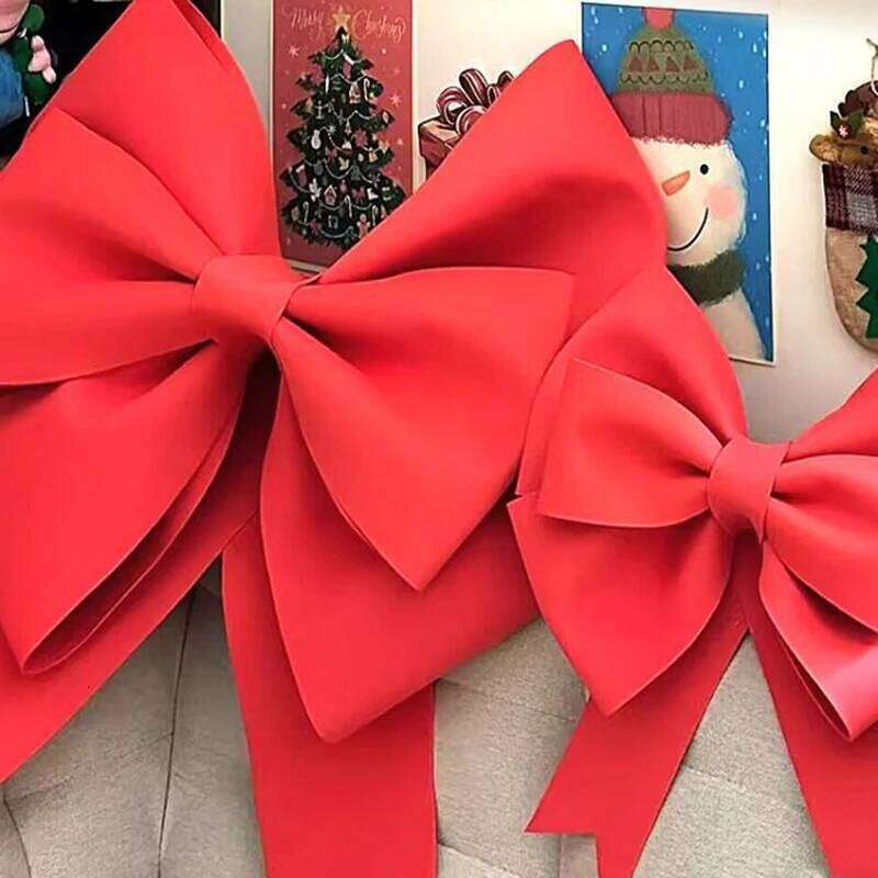 1set Red/Pink Bow Material 3D Wrapping Bows Valentine Day Gift Wreath Decoration Giant Knot Wedding Birthday Party Favors Supply S260204