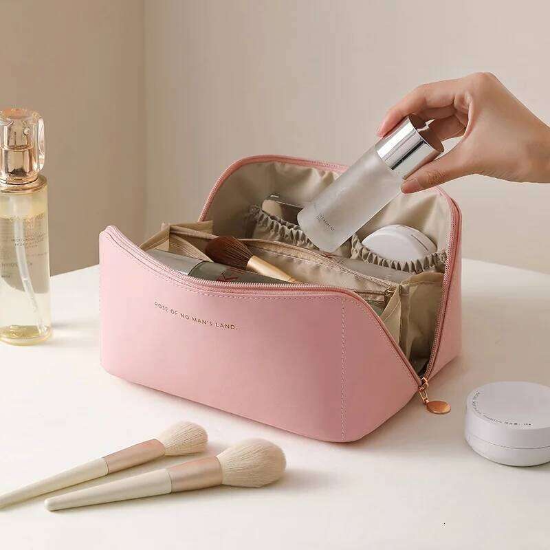 Makeup Organizer Female Toiletry Kit Bag Make Up Case Storage Pouch Lady Box Cosmetic Large Capacity Pillow Bags For Travel Y260206