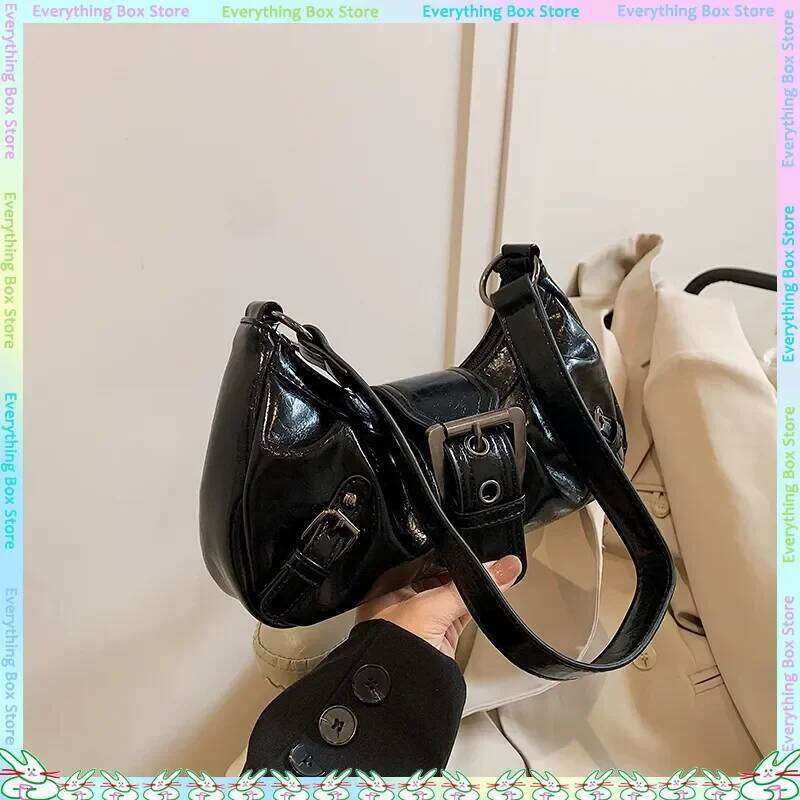New Minimalist Fashionable Solid Color Texture Large Capacity Casual Underarm Single Shoulder Sweet And Cool Bag Friend Gift Y260205