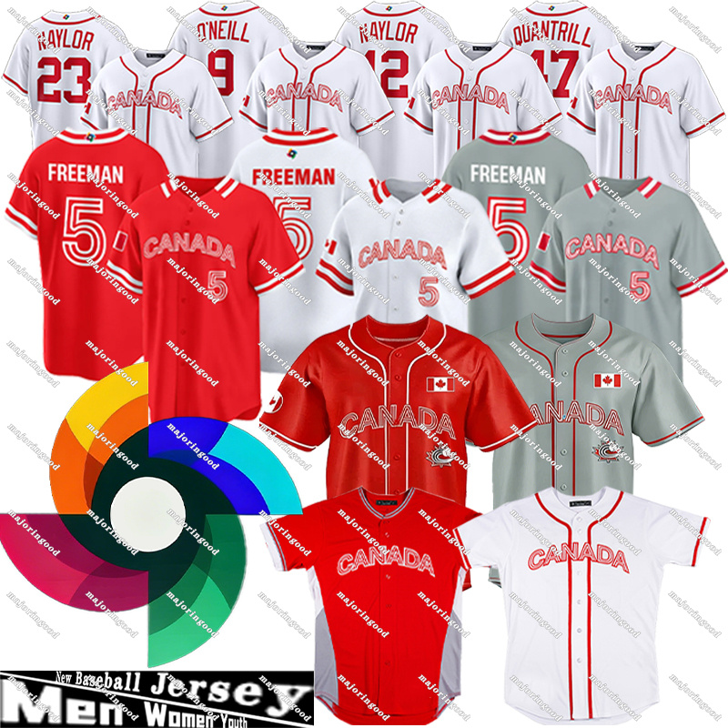 Team Canada Baseball jersey 2026 WBC Jersey World Baseball Classic Freddie Freeman Otto Lopez Denzel Clarke Jacob Robson Tyler O'Neill Abraham Toro Cal Quantrill