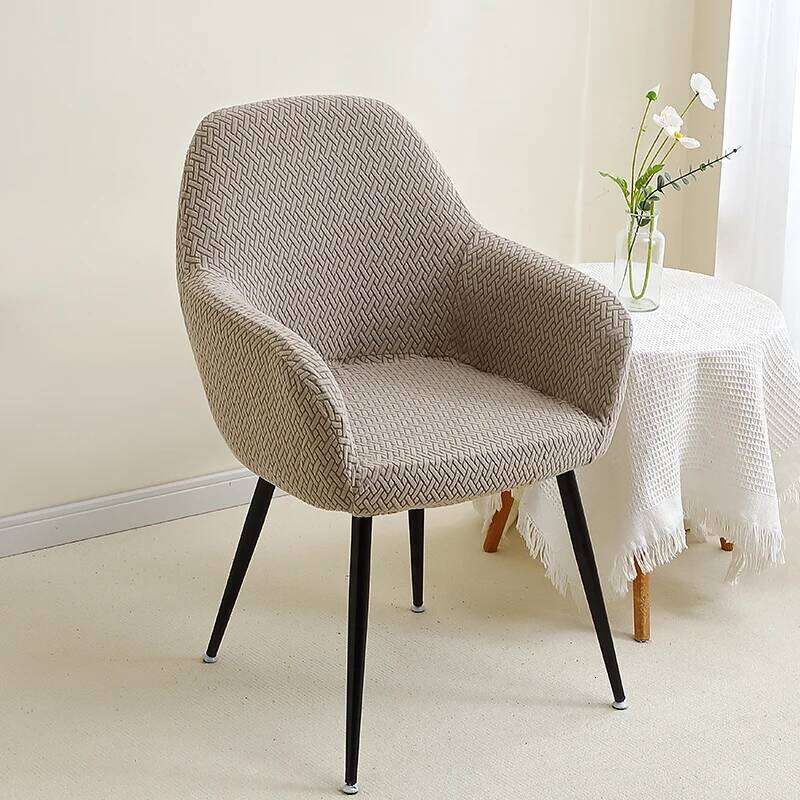1/2/4/6Pcs Jacquard High Arm Chair Cover Stretch Dining Chairs Slipcover Anti-slip Office Armchair Covers for Hotel Home Wedding 26W0207