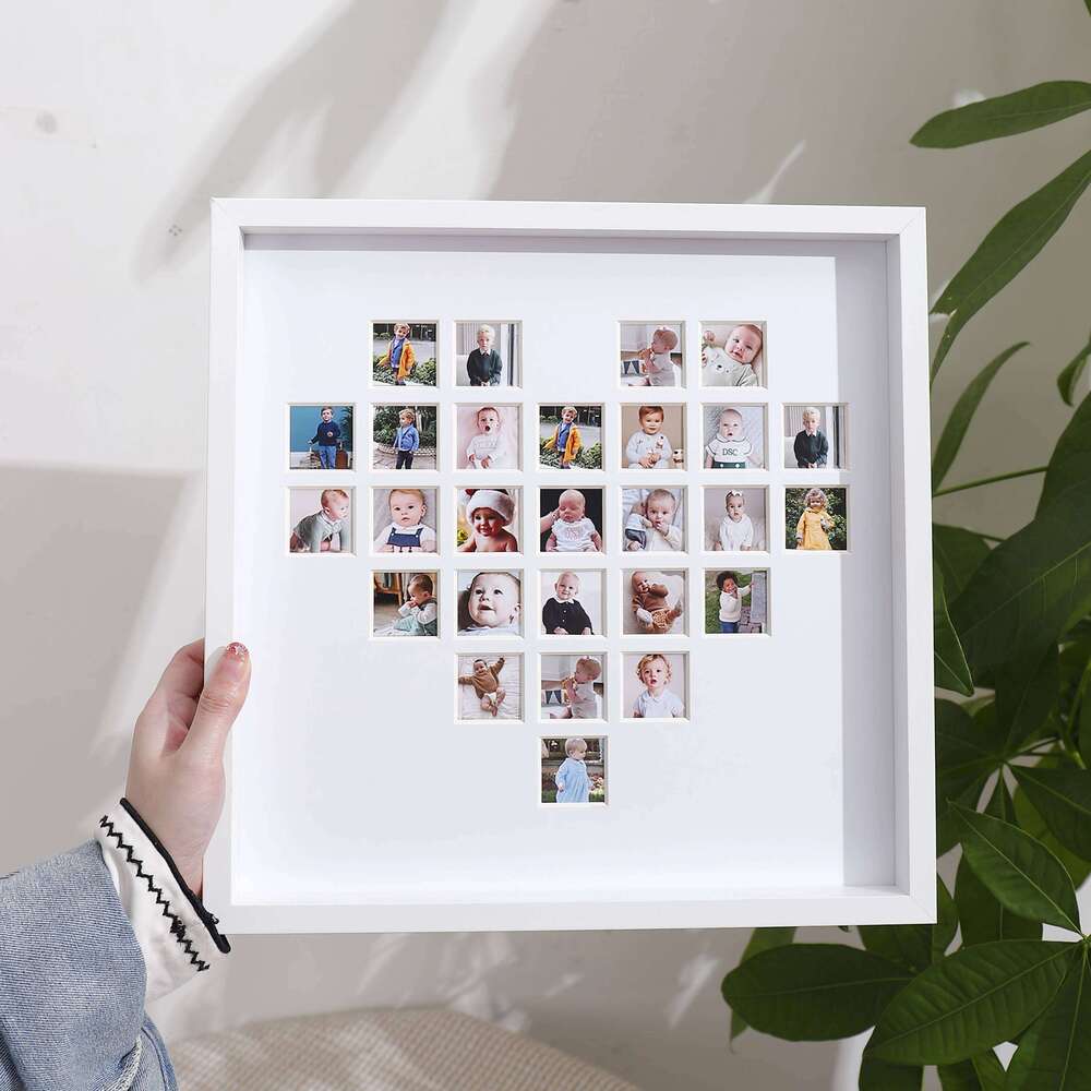 1 PC white baby love milestone frame photo mark - put * 1.18 children birthday Thanksgiving gift decoration in pictures S260205