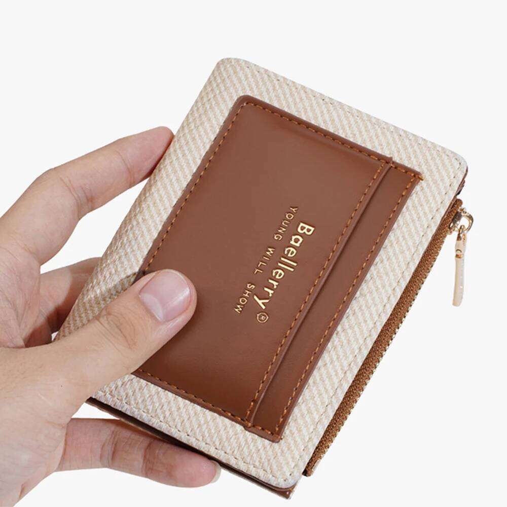 1Pcs/Baellerry Fashionable Zipper Wallet with Multiple Card Slots, Lightweight Portable, Can Hold Banknotes Coins, Suitable for Both Men and Women Y26