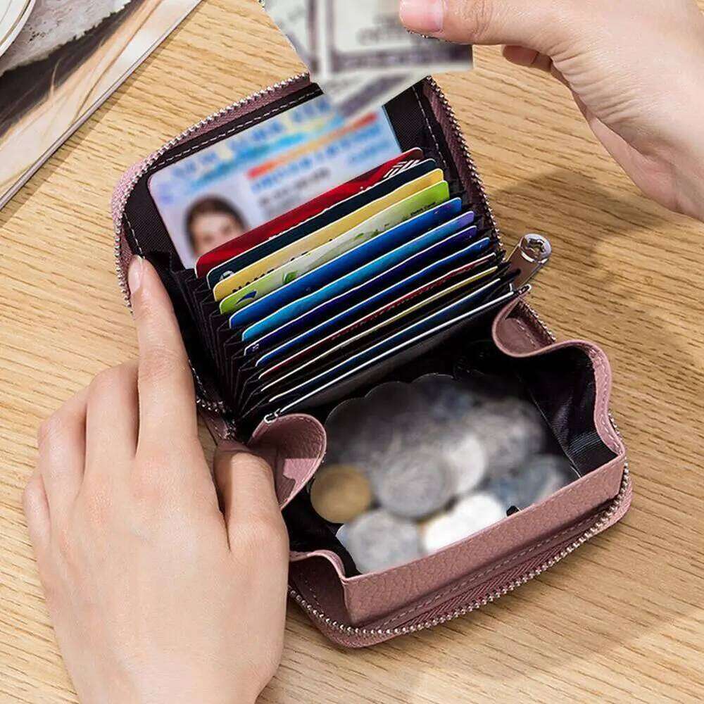 Multi-Pocket Portable PU Leather Japanese Wallet Bags Multi-Card Slot ID Card Holder Coin Zipper Purse For Women Y260206